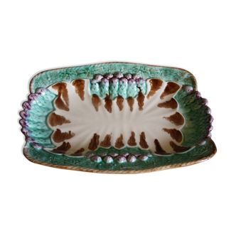 Vintage French majolica tray of asparagus from Longchamp