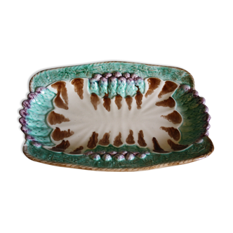 Plateau Français majolica vintage d’asperges de Longchamp