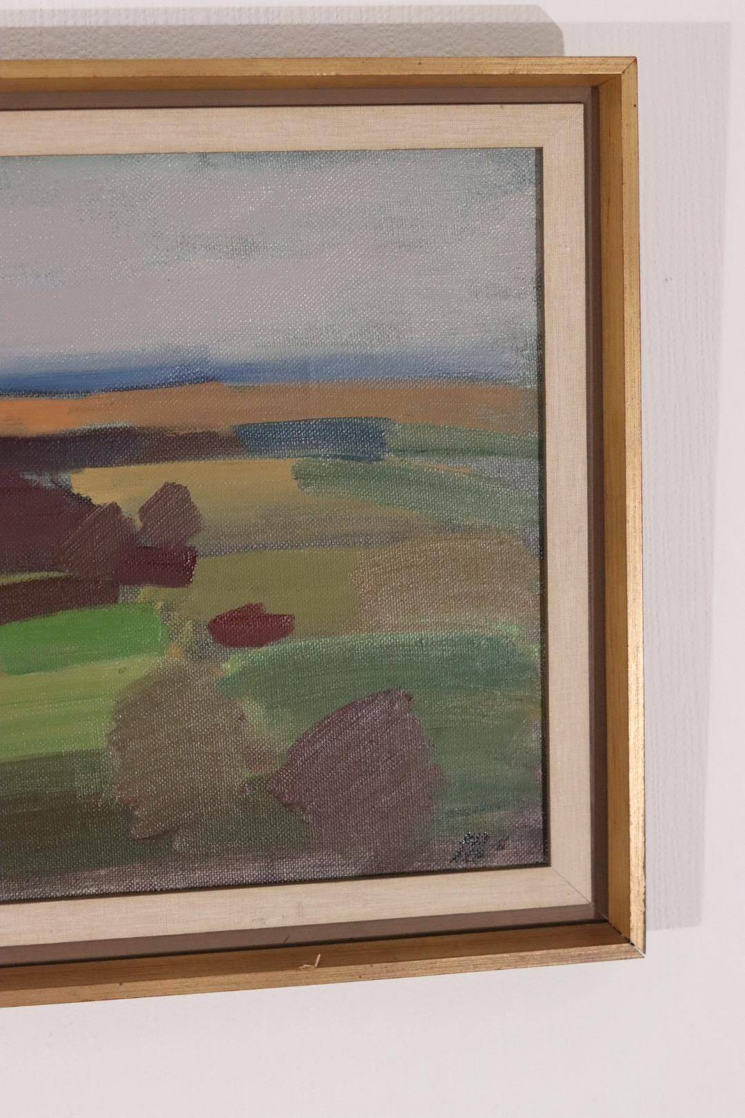 Paysage abstrait/cubiste par Gösta Stawåsen