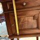 Antique bedside table in solid wood, turned base