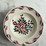Set of 6 old soup plates from the French manufacturer LONGWY, Alsace model