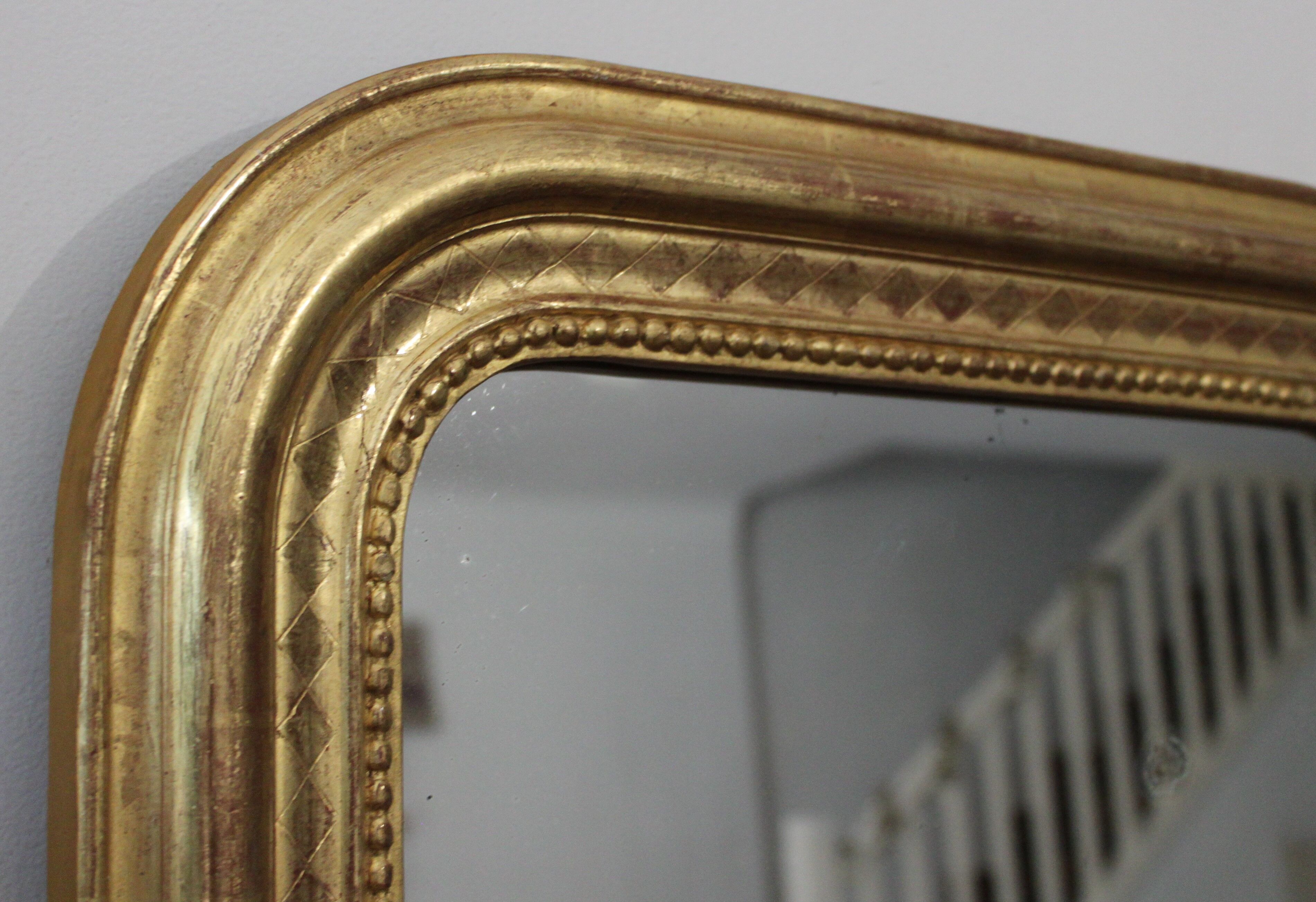 Golden Louis Philippe mirror - 76x55cm