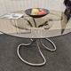 Chrome and smoked glass table.