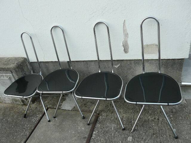 série de 4 chaises pliantes post-modernes par Niels Gammelgaard pour Ikea
