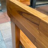 Bench with Pierre Chapo backrest , 70s