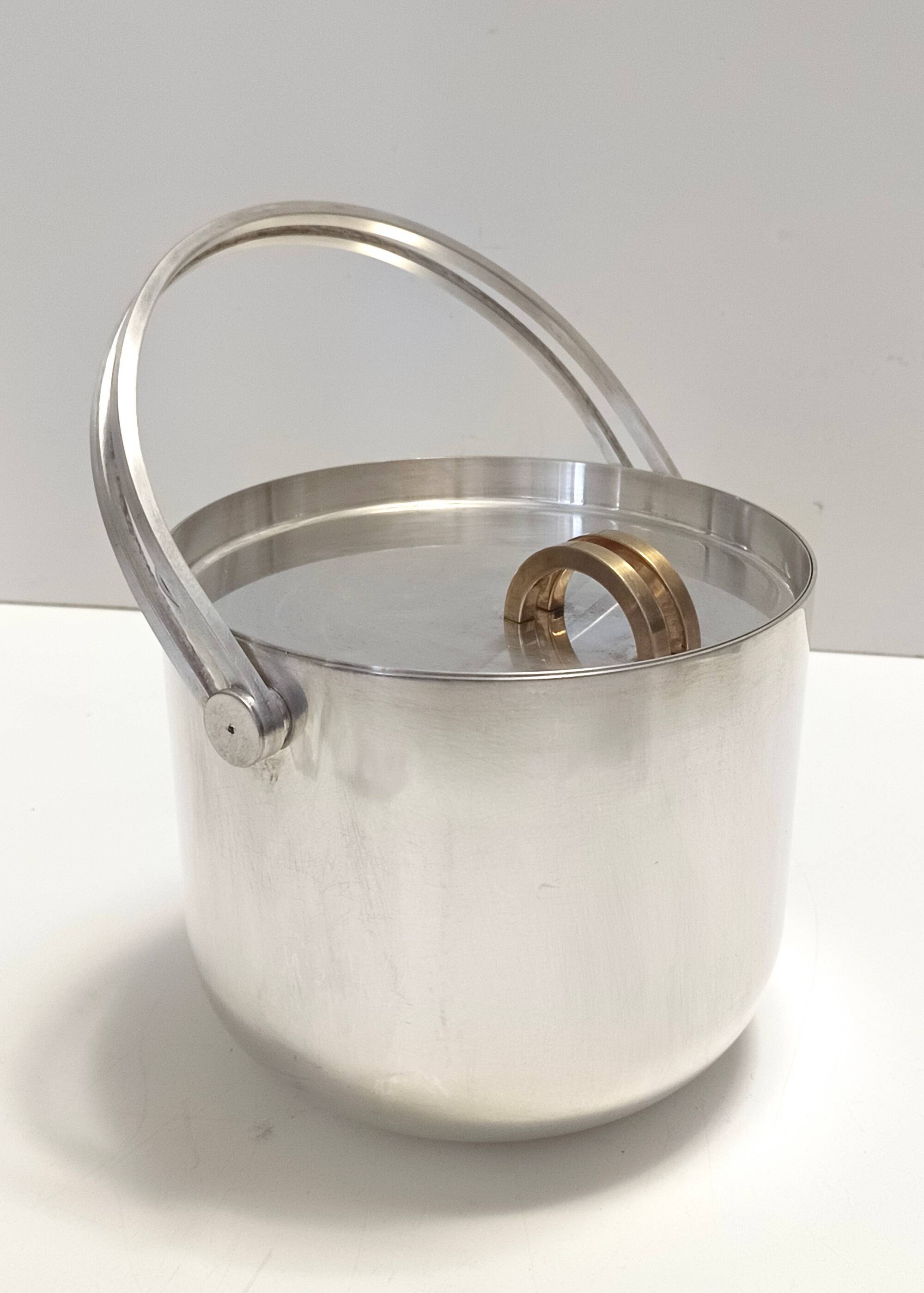 Silver Plated Ice Bucket / Wine Cooler by Ambrogio Pozzi for Padova Argenti
