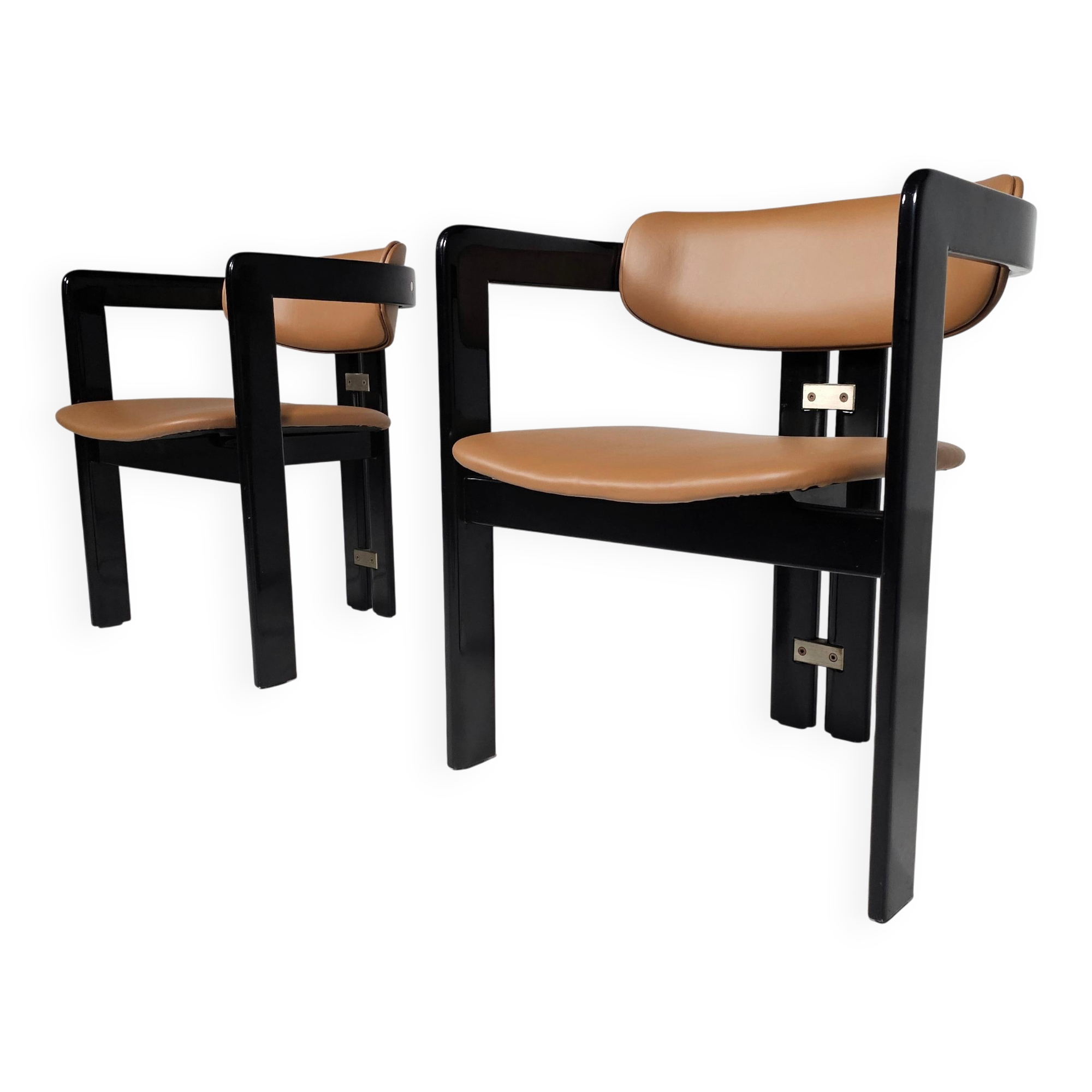 Set of two chairs by Augusto Savini, 1960s.