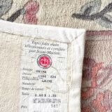 Vintage Chinese rug, beige and pink tones