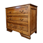 Art Deco period chest of drawers in blond oak circa 1930-1940