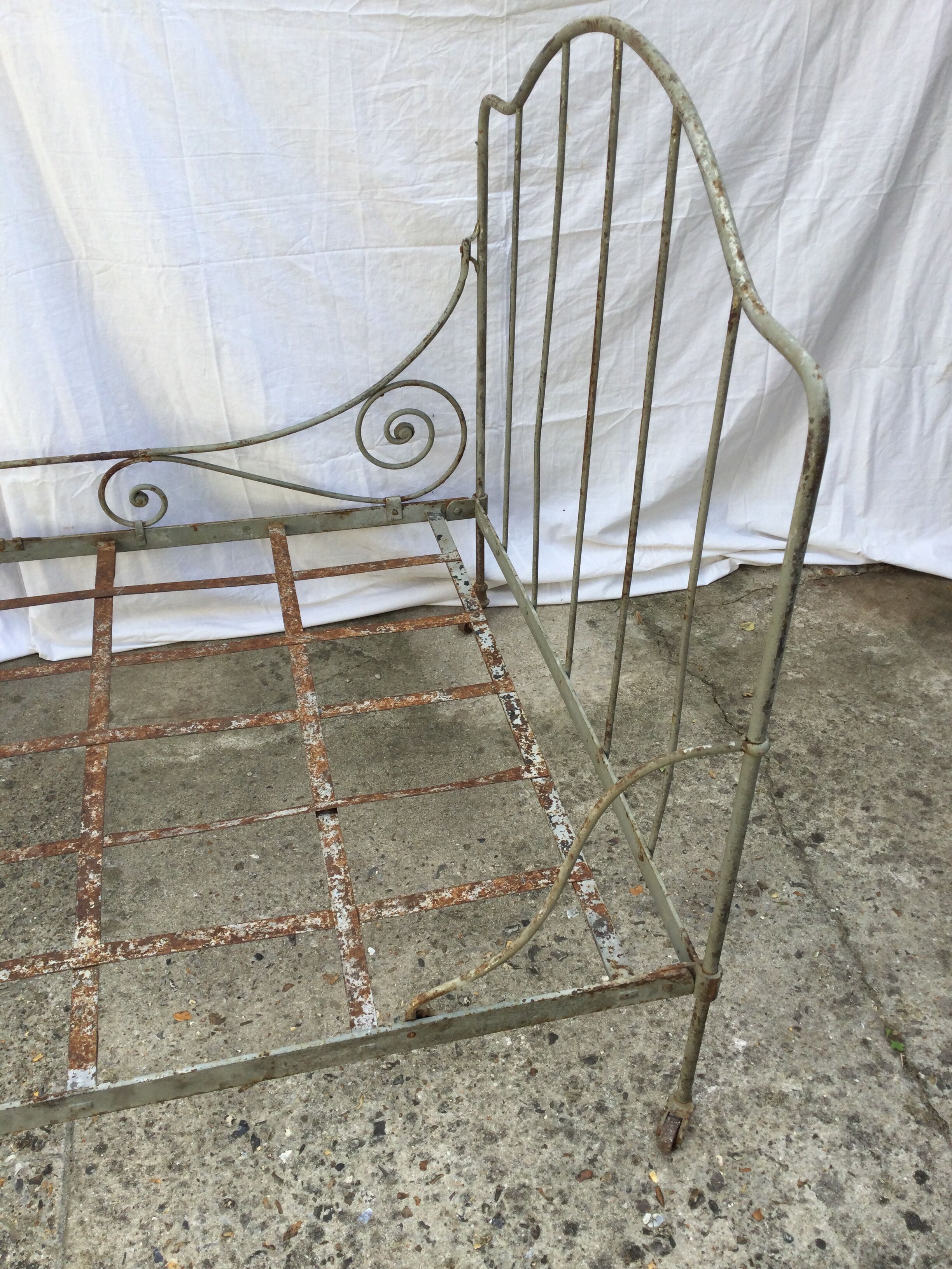 Wrought iron folding bed