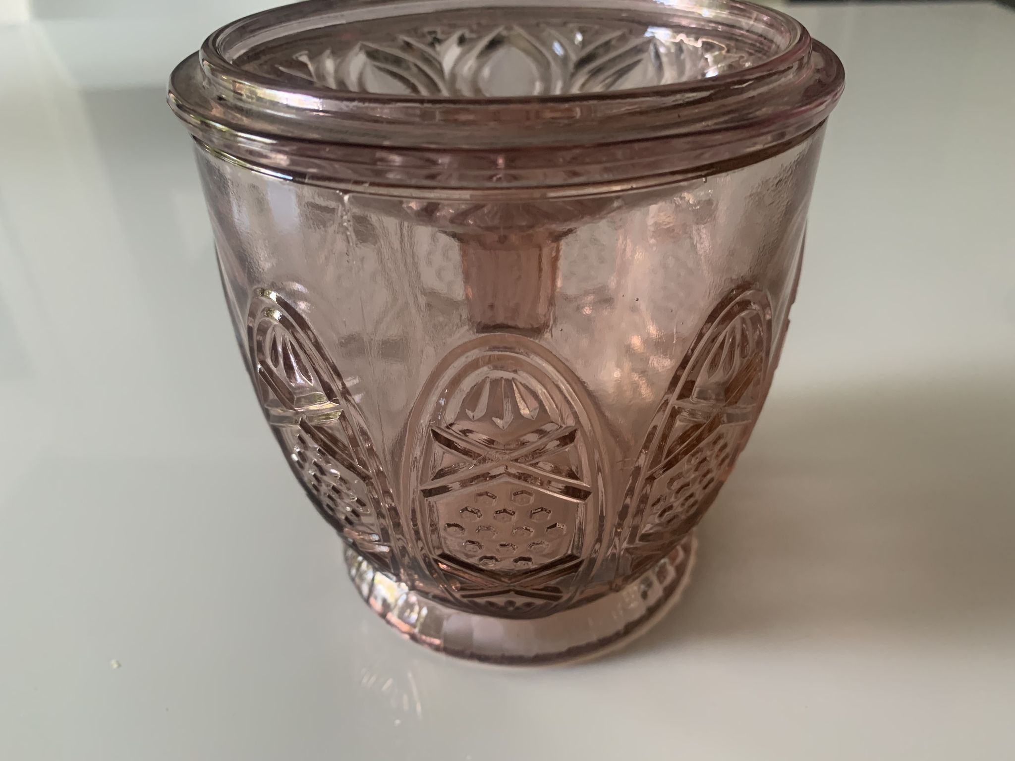 Pink glass candy maker