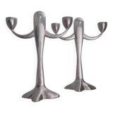 Lot de 2 bougeoir fantôme scandinave