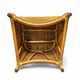 2 x wicker and bamboo patio chair / 1980s / faux suede / alcantara