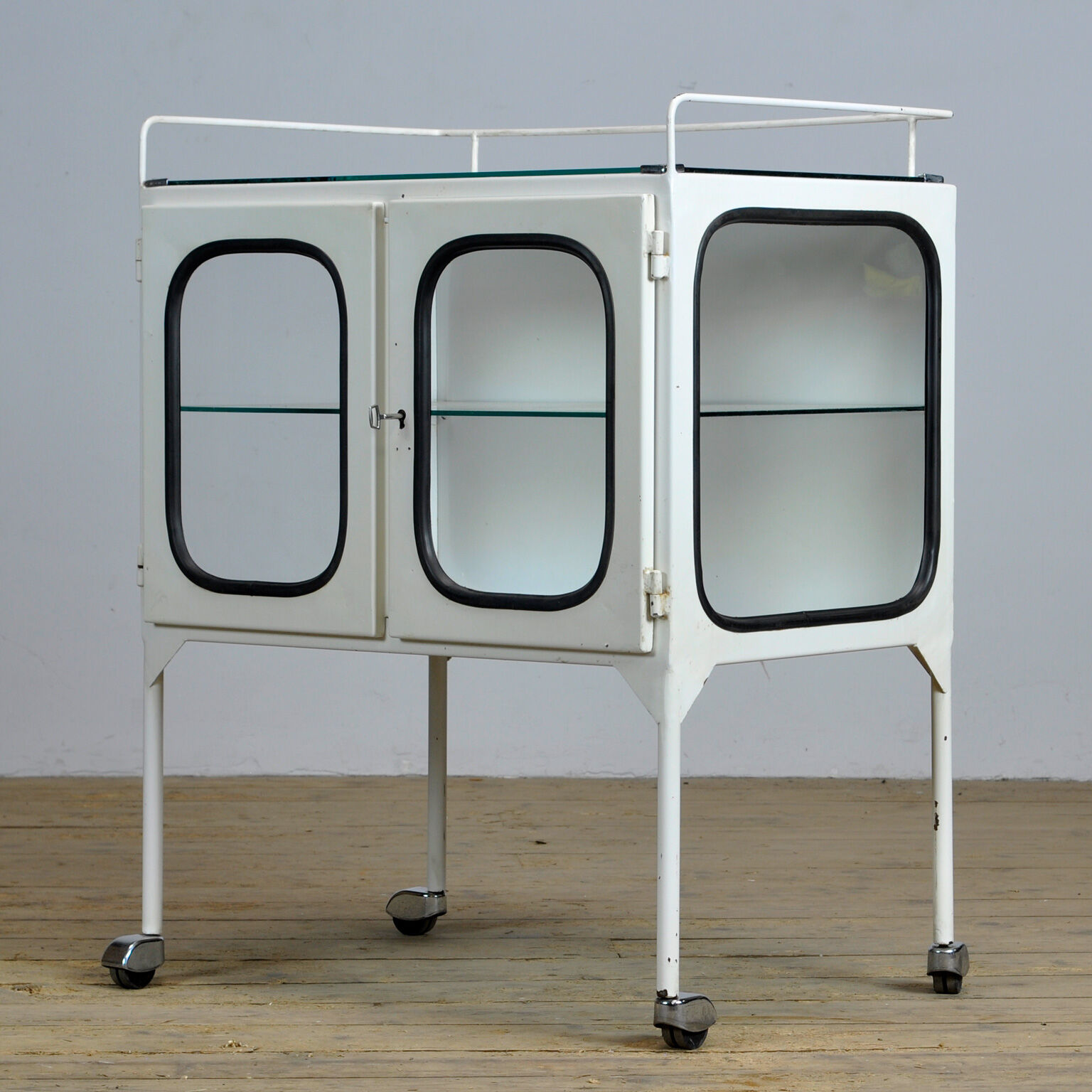 Vintage iron medical trolley 1970s
