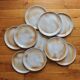 10 dessert plates in sandstone from the vintage 70s marsh