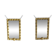 Brutalist brass mirrors by Claës E. Giertta