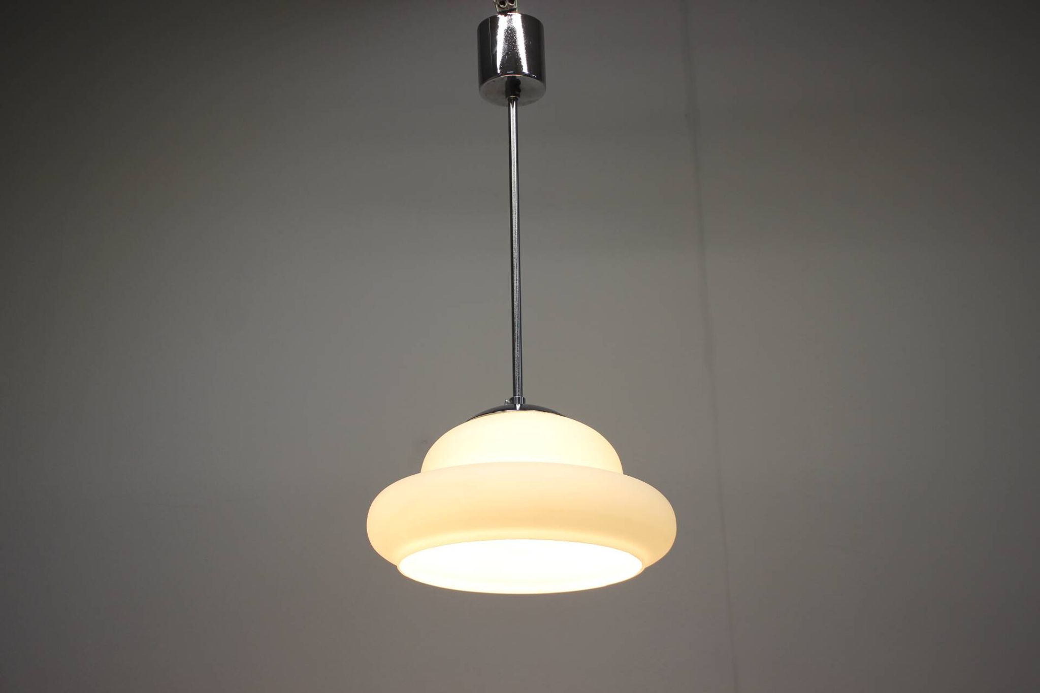 Mid-Century Chrome Pendant, 1960s, Czechoslovakia