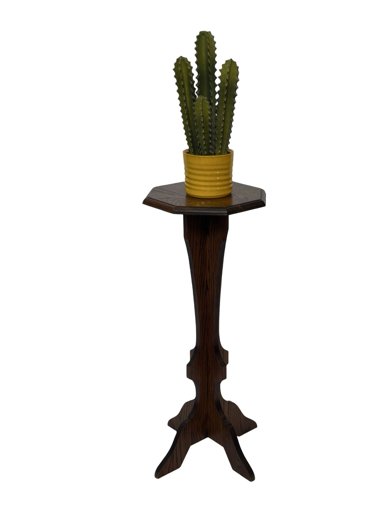 Vintage Plant Stand Side Table Oak Design minimalist
