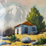 Watercolor The mountain 1972