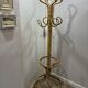 Vintage Italian Bamboo Rattan Coat Stand 1970s