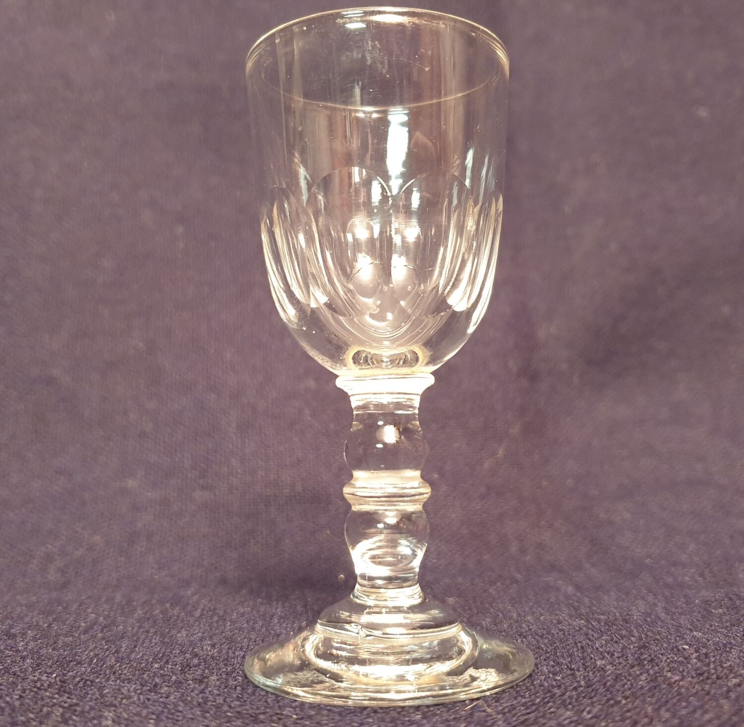 7 antique crystal shot glasses