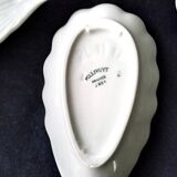 6 Pillivuyt white porcelain avocado bowls