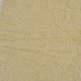 White Vintage Angora Wool Rug sku 1681