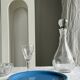 Set of 2 sky blue plates, one slotted