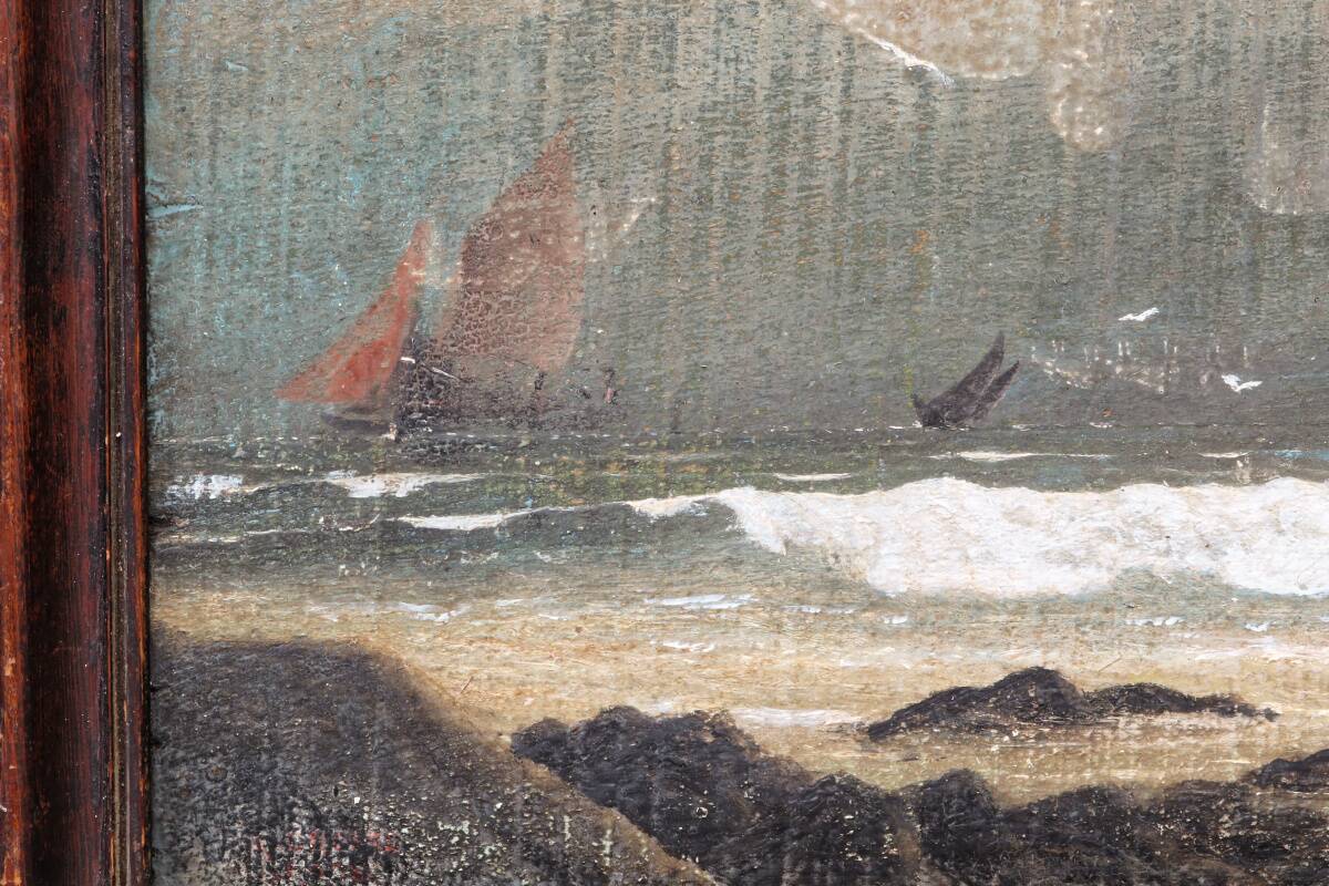 Marine painting, Northern school, around 1870.