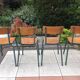 Suite of four school chairs 50/60 years