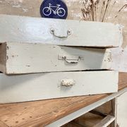 Bank counter furniture in patinated wood, circa 1900