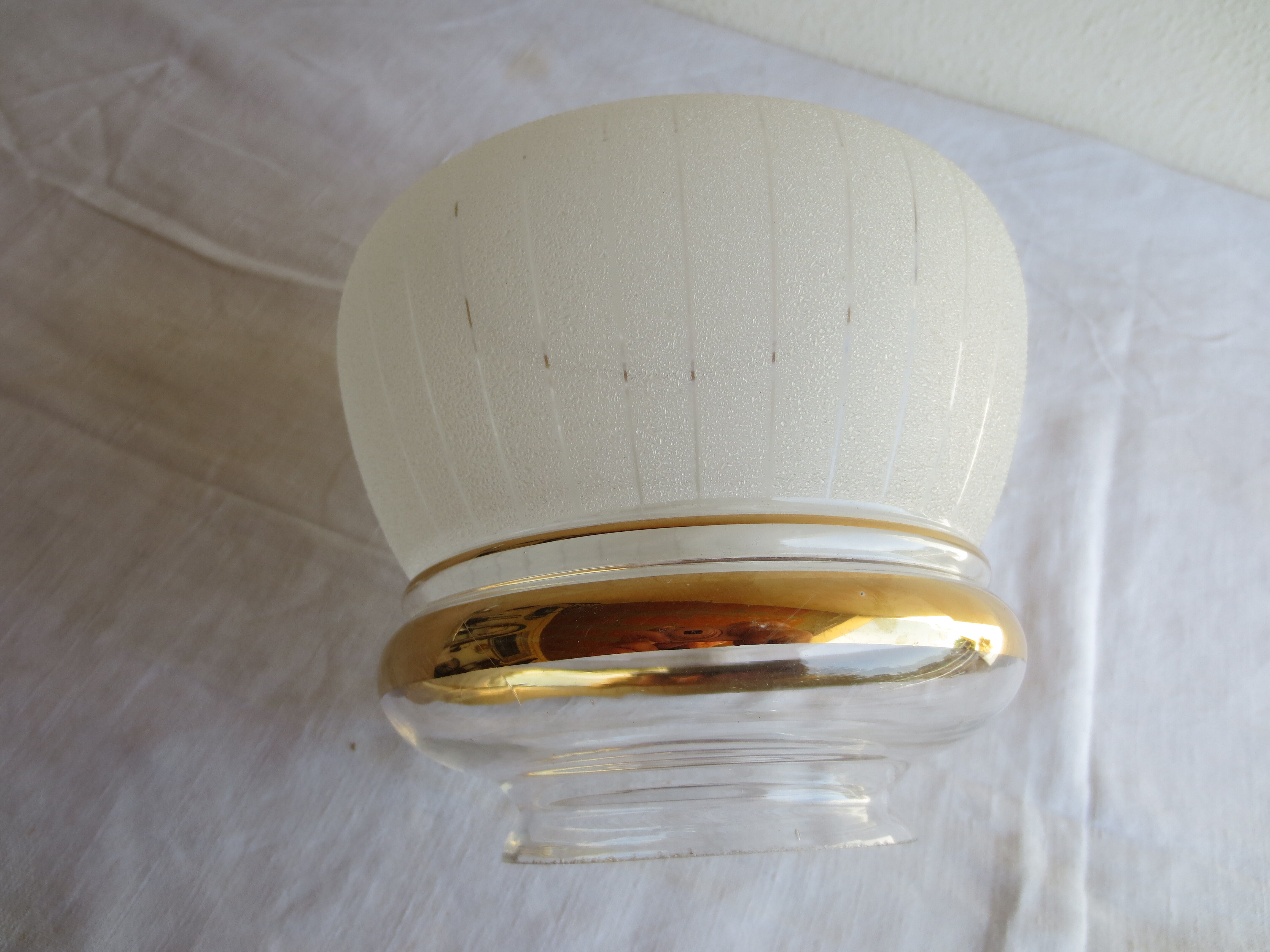 suspension vintage in frosted glass