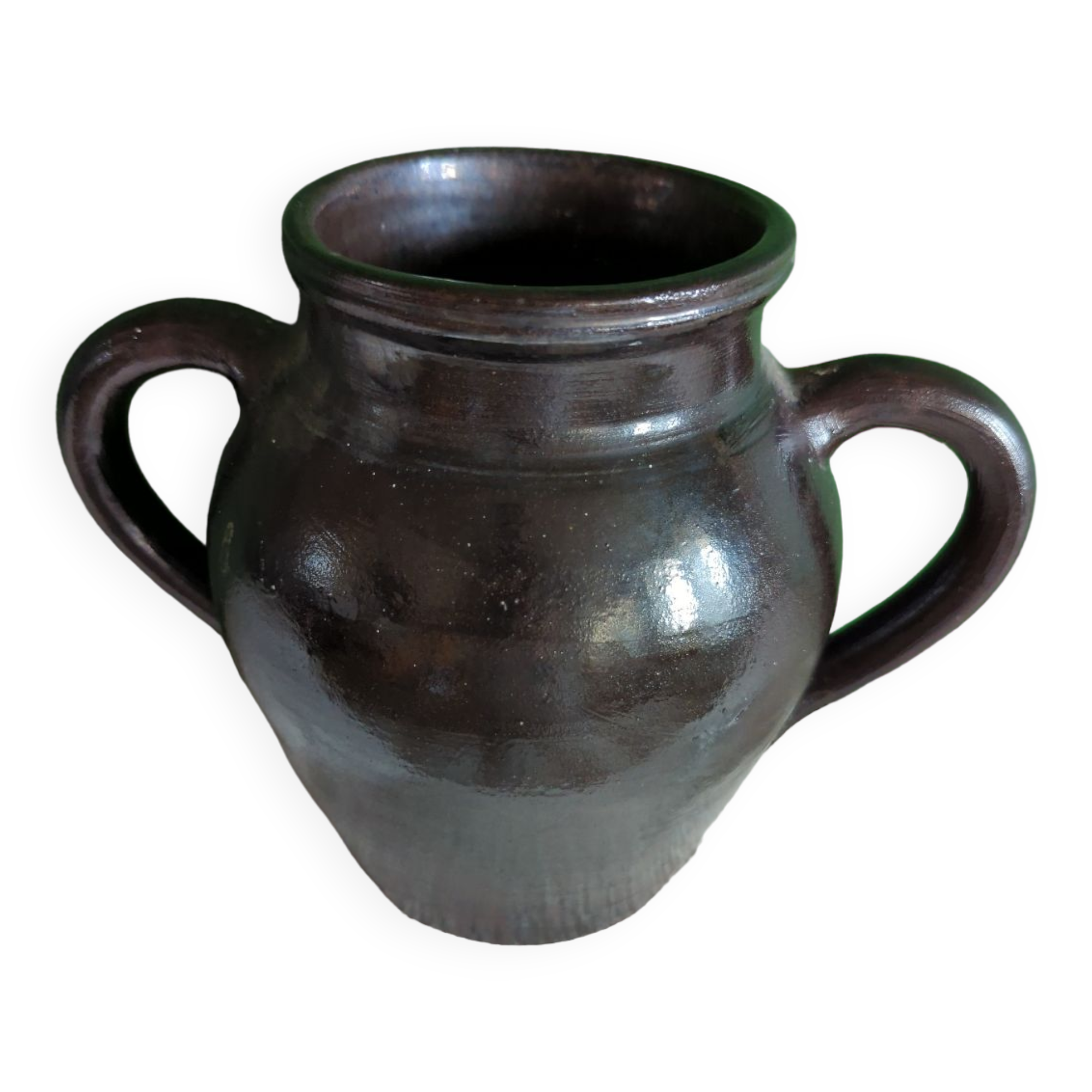 Nehou pottery vase signed Hamel