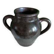 Vase en poterie de Nehou signé Hamel