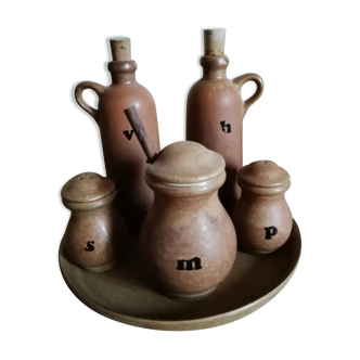 Sandstone condiment set