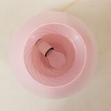 Lamp glass of Murano Venini spiral pink and white