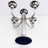 Silver metal candlestick