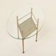 Table en verre et laiton de style italien des années 1970, inspirée par Gio Ponti.