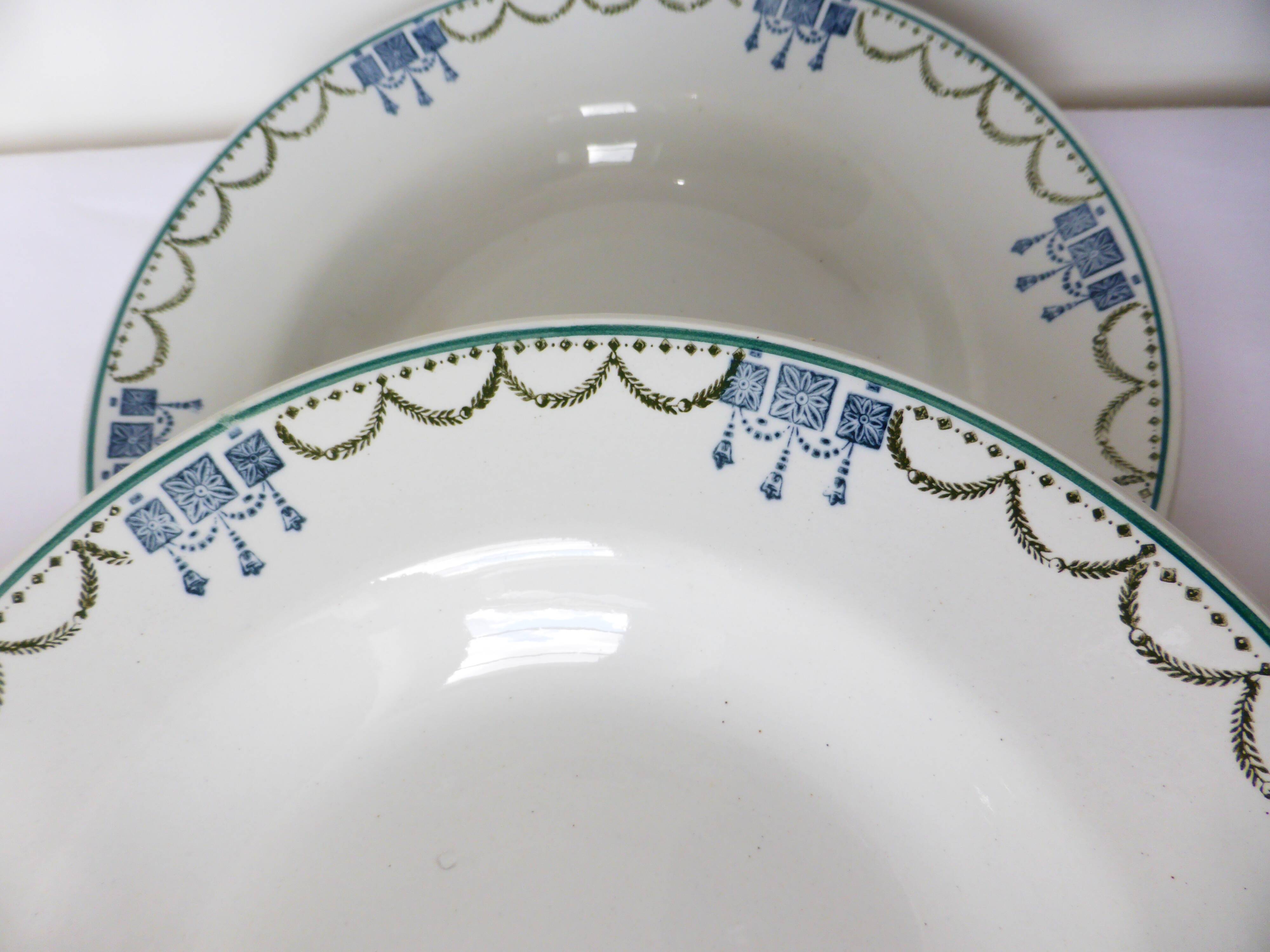 4 vintage deep plates from St Amand 220625