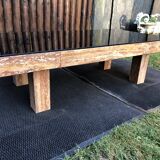 Vintage marble and smoked glass coffee table.
