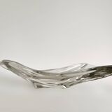 Large mid-century French crystal centrepiece class bowl