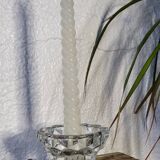Bougeoir en verre vintage