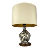 Vintage silver table lamp man and woman by Ottaviani, Italy, 1970s.