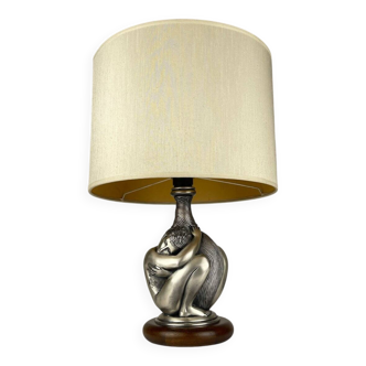 Vintage silver table lamp man and woman by Ottaviani, Italy, 1970s.