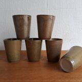 Lot de 6 verre ou tasse en grès