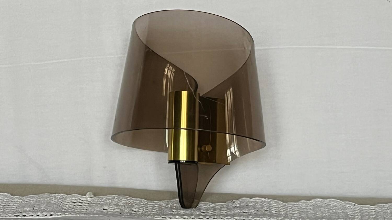 Plexiglas designer wall light 1970