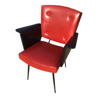 Retro leatherette armchair