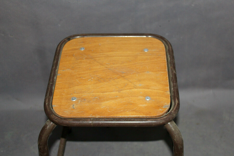 Series of 7 vintage workshop stools