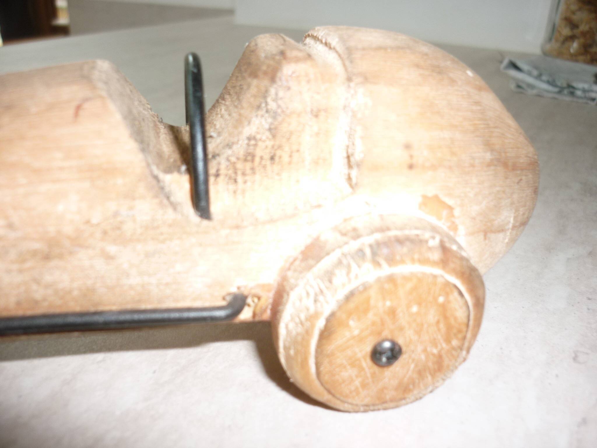 Wooden racing car