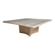 Sculptural coffee table in Italian travertine from the 1970s.